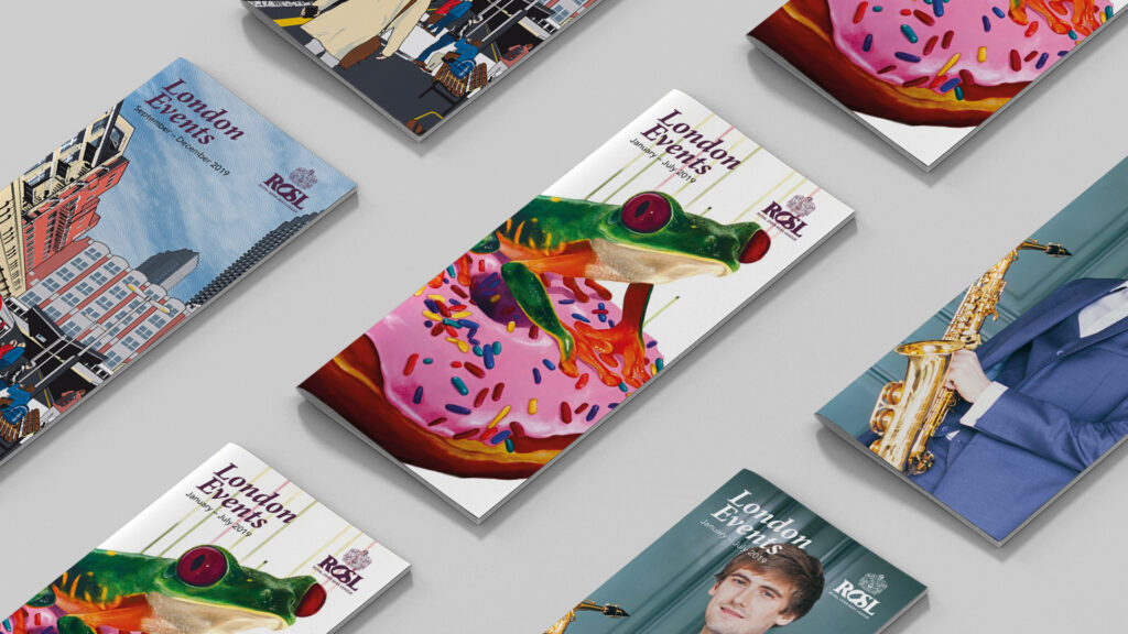 ROSL events brochure covers